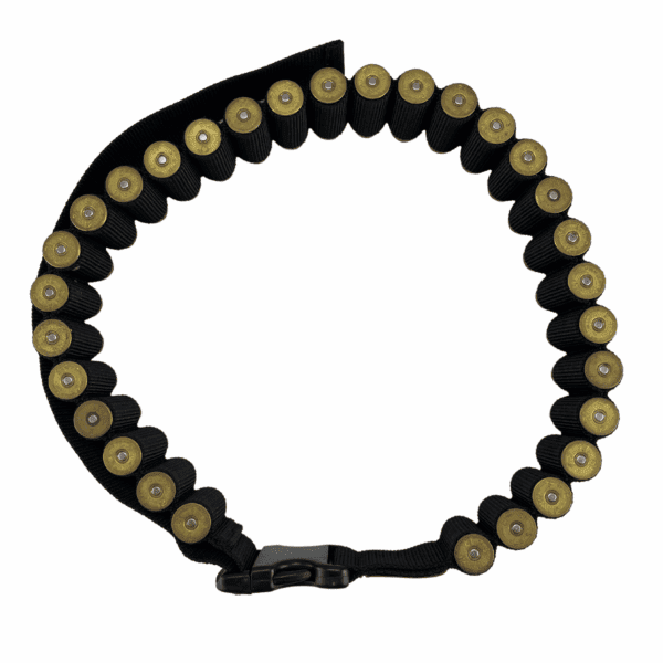 Alternative view of 12 Gauge waist belt with stainless steel buckle